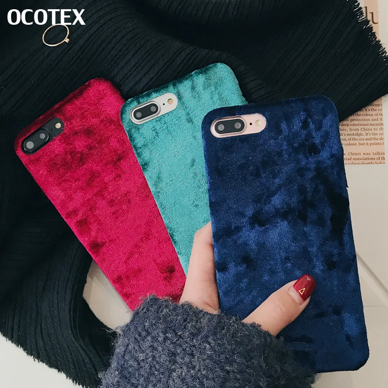 For iPhone X Case Fashion Plush Fabrics Smooth Phone Case