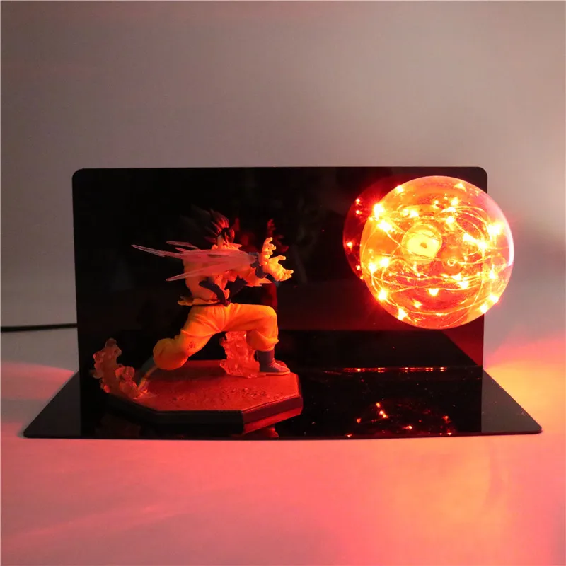 Dragon Ball Z фигурки Сон Гоку Kaiouken Kamehameha DIY аниме Светодиодный Светильник-ночник Dragonball Z фигурка Коллекционная модель игрушки