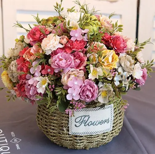 Artificial Flowers Peony Silk Flower Bouquet Home Table Artificial Flowers Peony Silk Flower Bouquet Home Table Wedding Decoration Free Shipping In Dried From Garden On