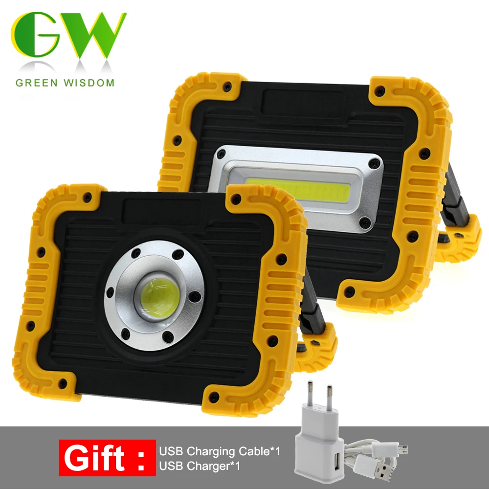 

30W COB LED Floodlight USB Charging Work Light Portable Rechargeable Spotlight Outdoor Flood Light For Emergency Hunting Camping