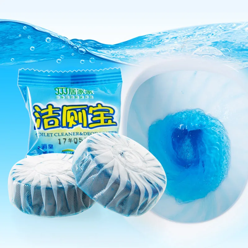 

Pine Wood Blue Bubble Deodorizer Clean Toilet Block Cleaner