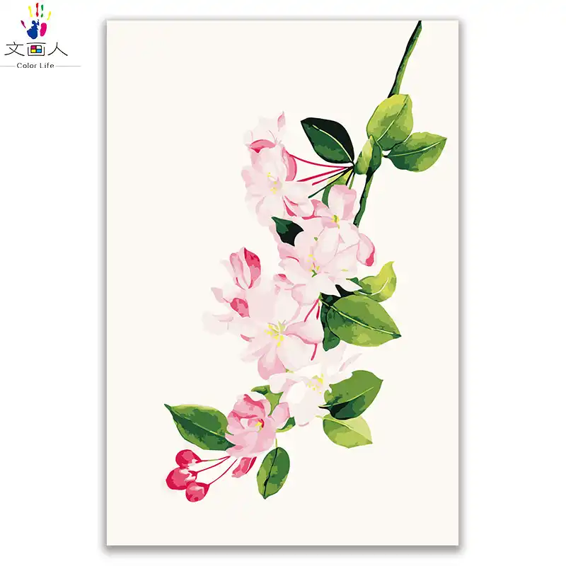 Tanaman Bunga Begonia Gambar Lukisan By Numbers Canvas Menggambar