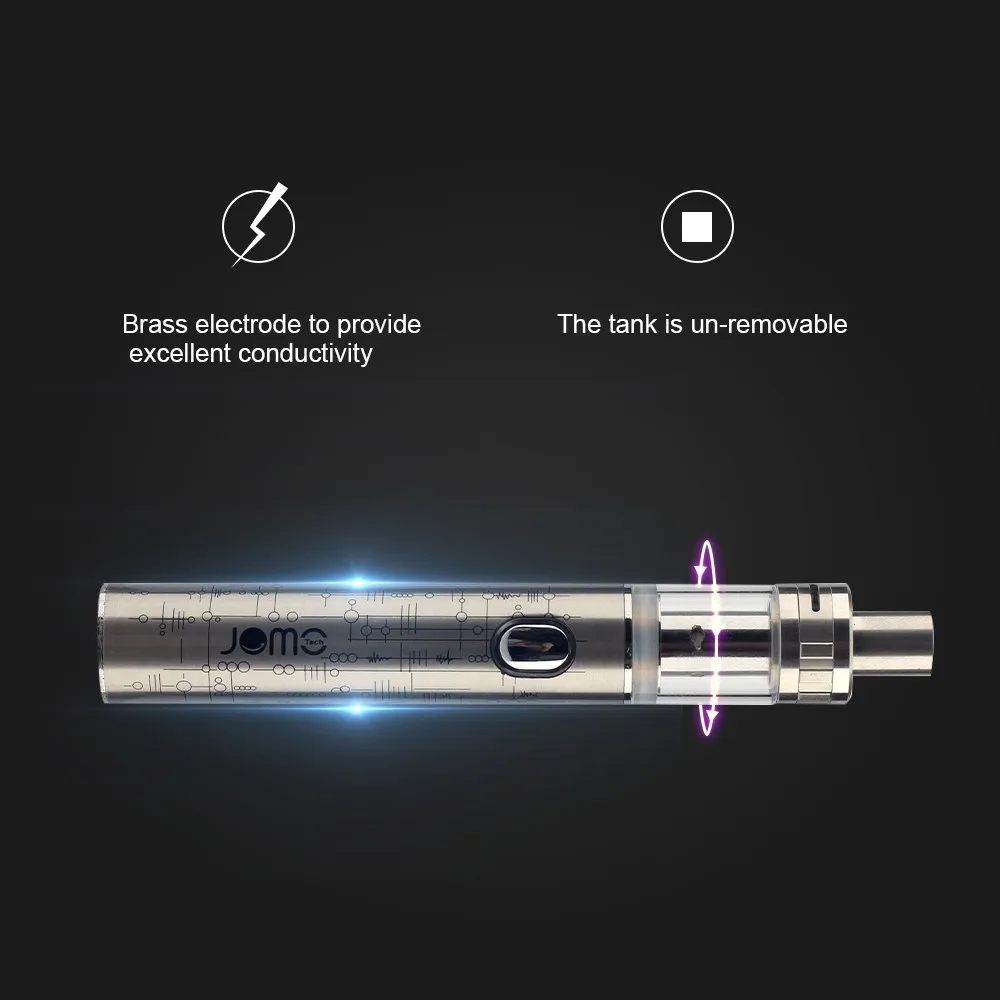 

2pc Original Jomotech down button vaporizer mod royal 30w kit 1150mAh Pen Vaporizer E-Cigarette Kits VS iStick 30 Secondary Tank