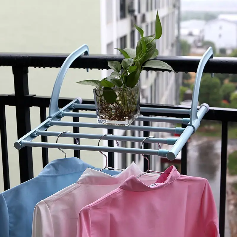 

New Hot Outdoor Folding Rack For Clothes Towel Dryer Rack Hanger Shelf Drying Storage Radiator Metal Hook Large Clip