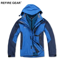 ReFire gear зимняя спортивная куртка ветровка теплая ветрозащитная походная куртка пальто мужской водонепроницаемый термальный поход куртка