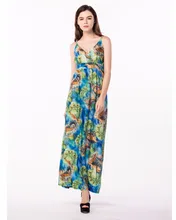 2018 Bohemian Women Summer Dress V Neck Sleeveless Plus Size 6XL Sexy Backless Long Floral Maxi Dress Holiday Beach Dress