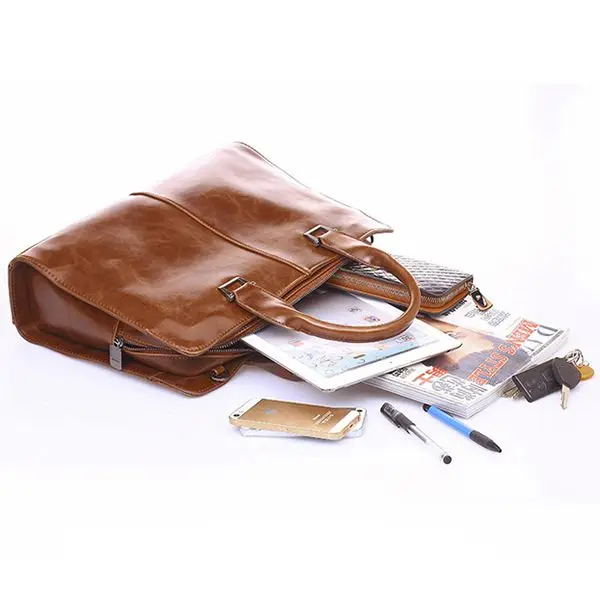 ABDB-мужские кожаные сумки через плечо, деловая рабочая сумка, портфель для ноутбука, цвет, коричневый