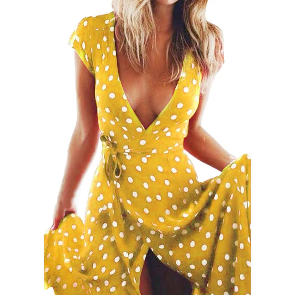 

2019 New Women Summer Boho Long Evening Party Cocktail Dress Beach Dress Sund vestito spiaggia beach robe plage cover up beach