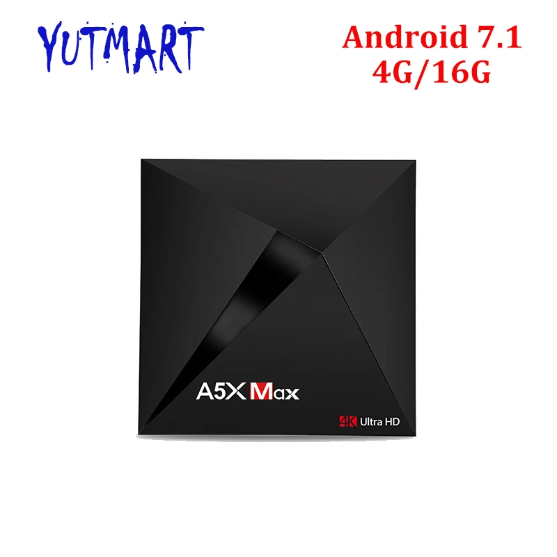 

[A5X Max] Smart Android 7.1 TV Box RK3328 4K VP9 H.265 HDR10 USB3.0 4GB 16GB DLNA Miracast WiFi LAN HD Media Player