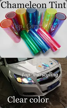 

12 Rolls Chameleon Headlight Film Car Taillight Fog Light Vinyl NEO CHROME Headlamp Wrap with 10 color available 30cmx8m/Roll