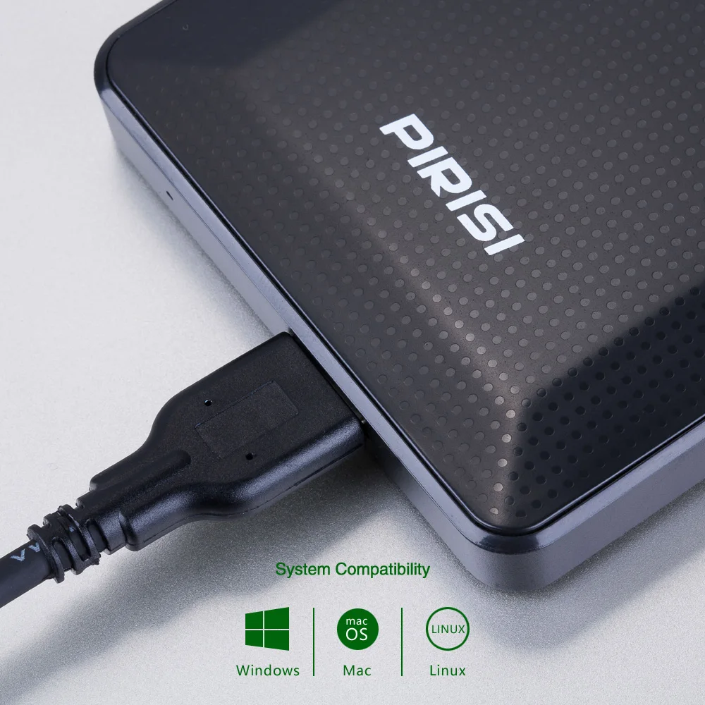 PIRISI 2.5'' External Hard Drive Disk 120GB 160GB USB3.0 Portable HDD, Compatible with Xbox One/Xbox 360/PS4/Mac/Tablet/PC