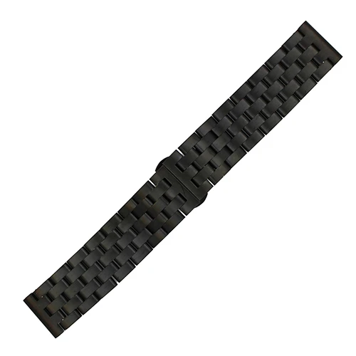 Ремешок для часов из нержавеющей стали 20 мм 22 мм для Pebble Time/Round/steel/Bradley Timepiece Quick Release Strap Loop Belt Bracelet - Цвет ремешка: Black