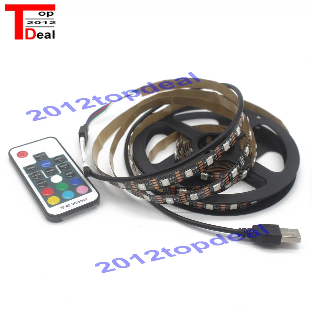 USB светодиодный лента Светодиодная гибкая с пультом ДУ 5 В 5050 RGB м IP65 | Лампы и