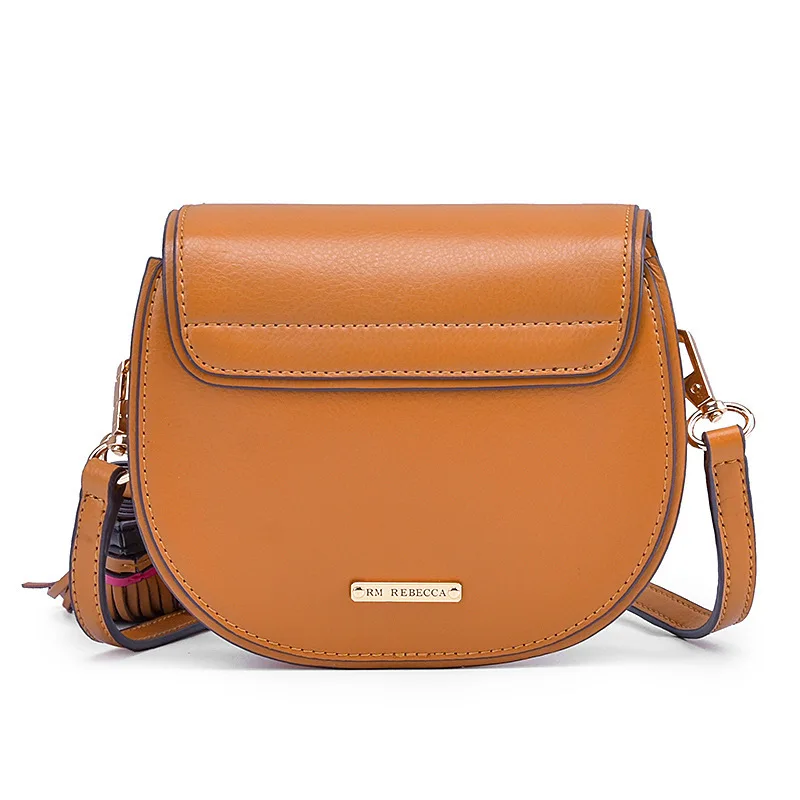 

LOVELY Genuine Pattern Woman Fashion Single Shoulder Leather Layer Cowhide Oblique Satchel Saddle Package