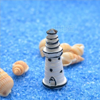 

Free shipping/fairy garden / 3d minn resin lighthouse micro landscape decoration/resin handicraft 10 PCS/lot