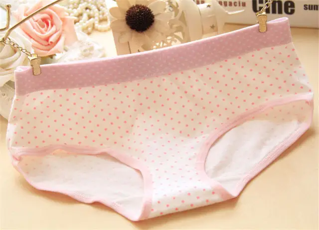 Tqnfs Panties Sexy Little Cotton Underwear Wide Band Elastic Wave Point