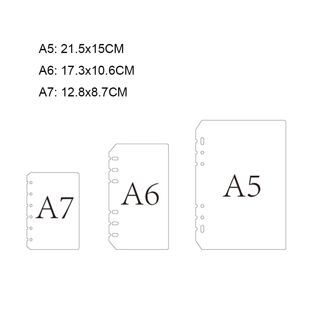2 шт./партия, эластичный прозрачный сепаратор, базовая пластина для A5, A6, A7, Спиральные кольца, блокнот, 6 отверстий, вкладыш, дневник, журнал