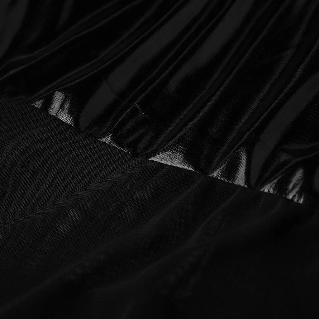 JAYCOSIN Новинка женское сексуальное Сетчатое боди из искусственной кожи с длинным рукавом, Клубная одежда, юбка с подвязками, ночная одежда на каждый день, трубка 9426