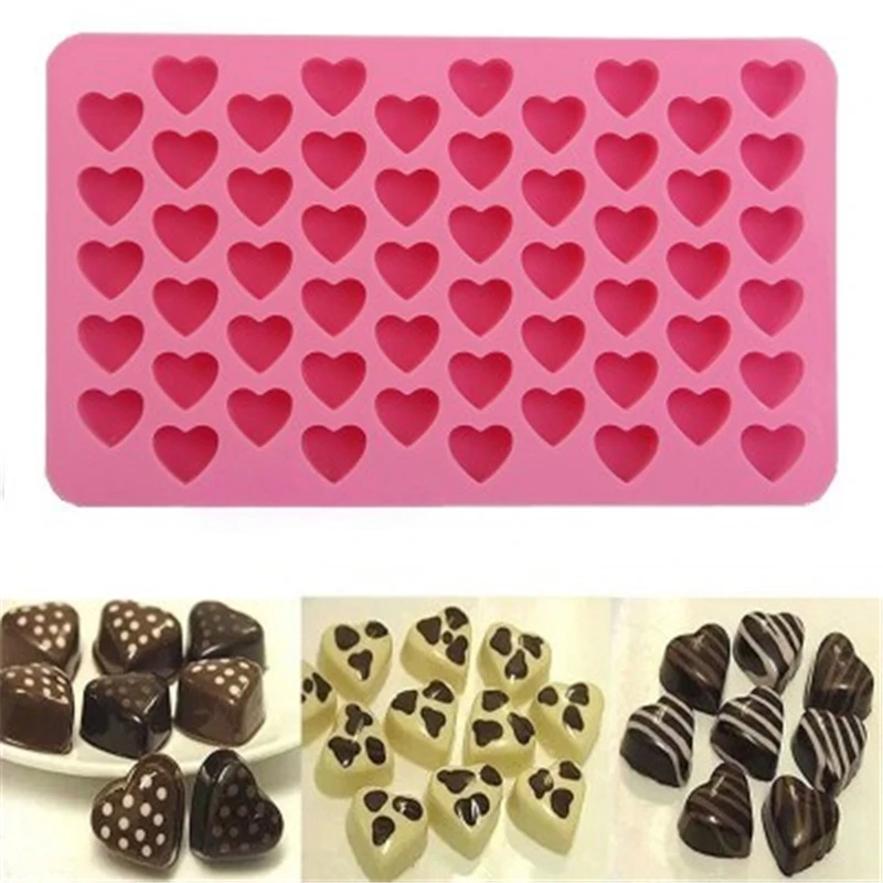 55 сетка маленькое сердце любовь силиконовая шоколадная ледяная форма DIY торт изделия для декорации пищевой класс силиконовые формы для выпечки