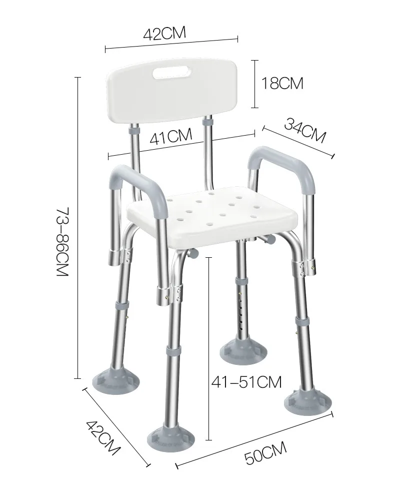 Bathroom Shower Stool Bath Stools Shower Chair for Old People Pregnant Woman and Disabled Bath Stool Toilet Chair