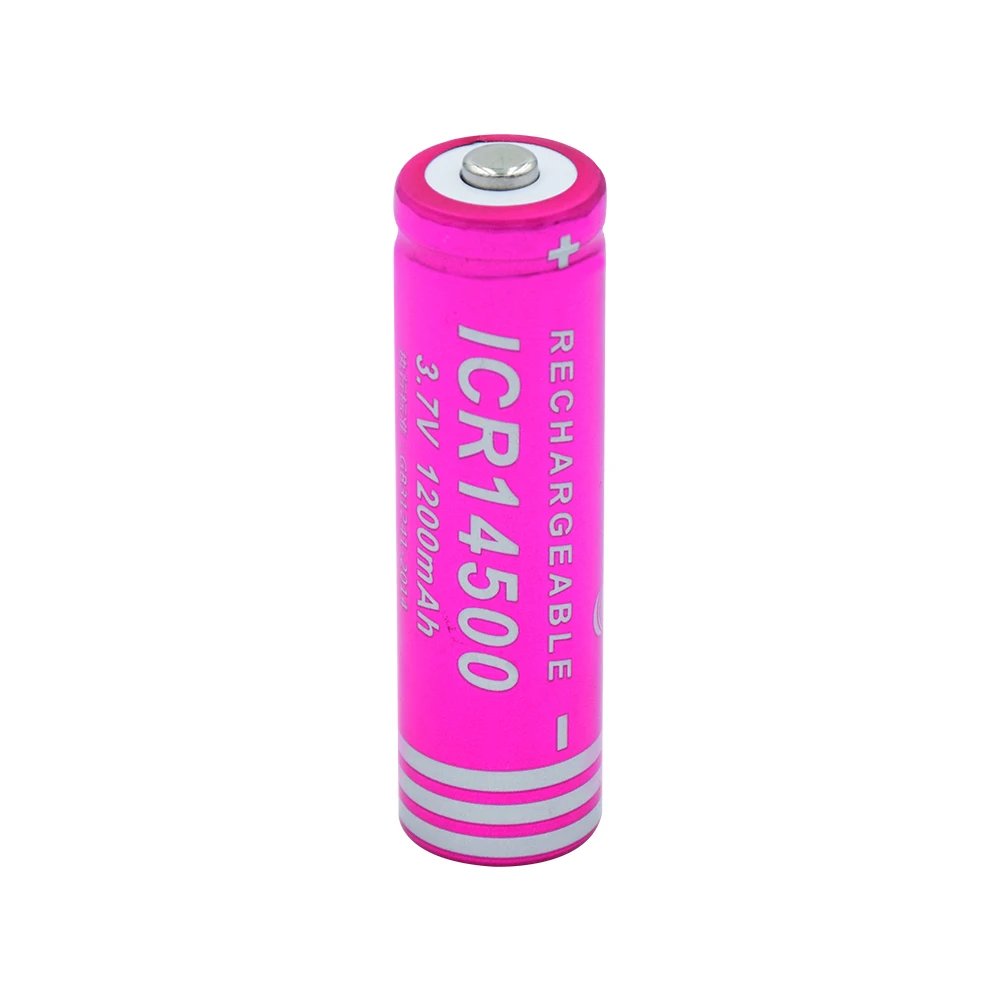 Литиевый аккумулятор 2/4 шт. 3 7 В 1200 мА · ч ICR 14500 перезаряжаемый светодиодный