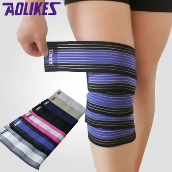 (2 Stks/partij) Ademend Sport Elastische Bandages Knie Been Enkel Elleboog Compressie Protector Voor Fietsen Bergbeklimmen Gym
