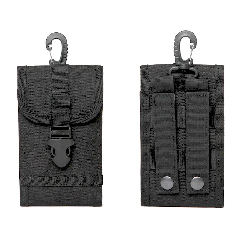 

Outdoor EDC Tactical Military MOLLE Phone Pouch Waist Clip-On Holster Bag with Belt Clip Nylon Touch Duty for Smartphone 4 Color