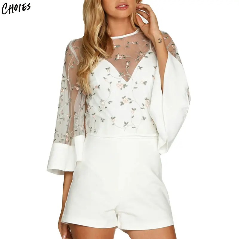 sheer mesh long sleeve top white