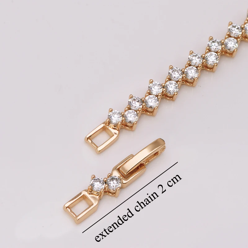 MxGxFam(19,3 см* 6 мм) изысканный золотой цвет полный циркон браслет для женщин модные ювелирные изделия из чистого камня