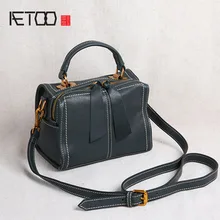 AETOO New leather handbags small bag shoulder bag Messenger bag head layer leather portable small square bag