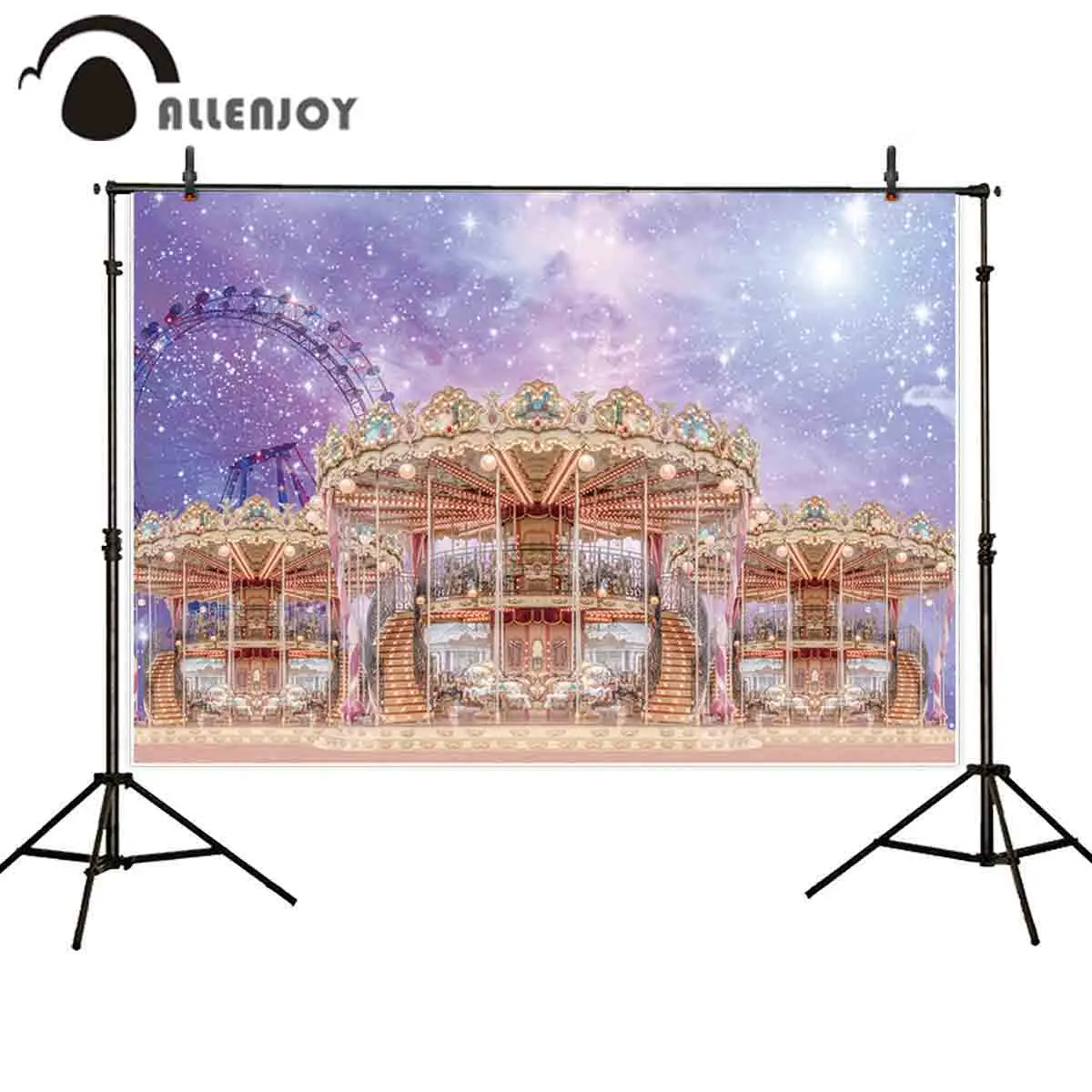 Allenjoy карусель фото фон колесо обозрения Фиолетовое небо игровая площадка