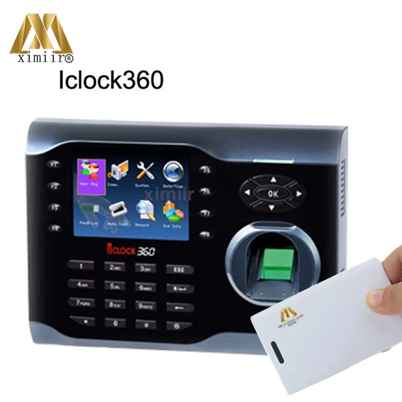 Цвет экран Многоязычная поддержка Iclock360 TCP/IP табельные часы с отпечатком пальца
