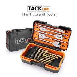 Tacklife 25 шт. набор сверл DB01-20PCS 5 шт. Лопата сверло твист сверло набор высокоуглеродистой стали с титановым покрытием 1/16 "-1"