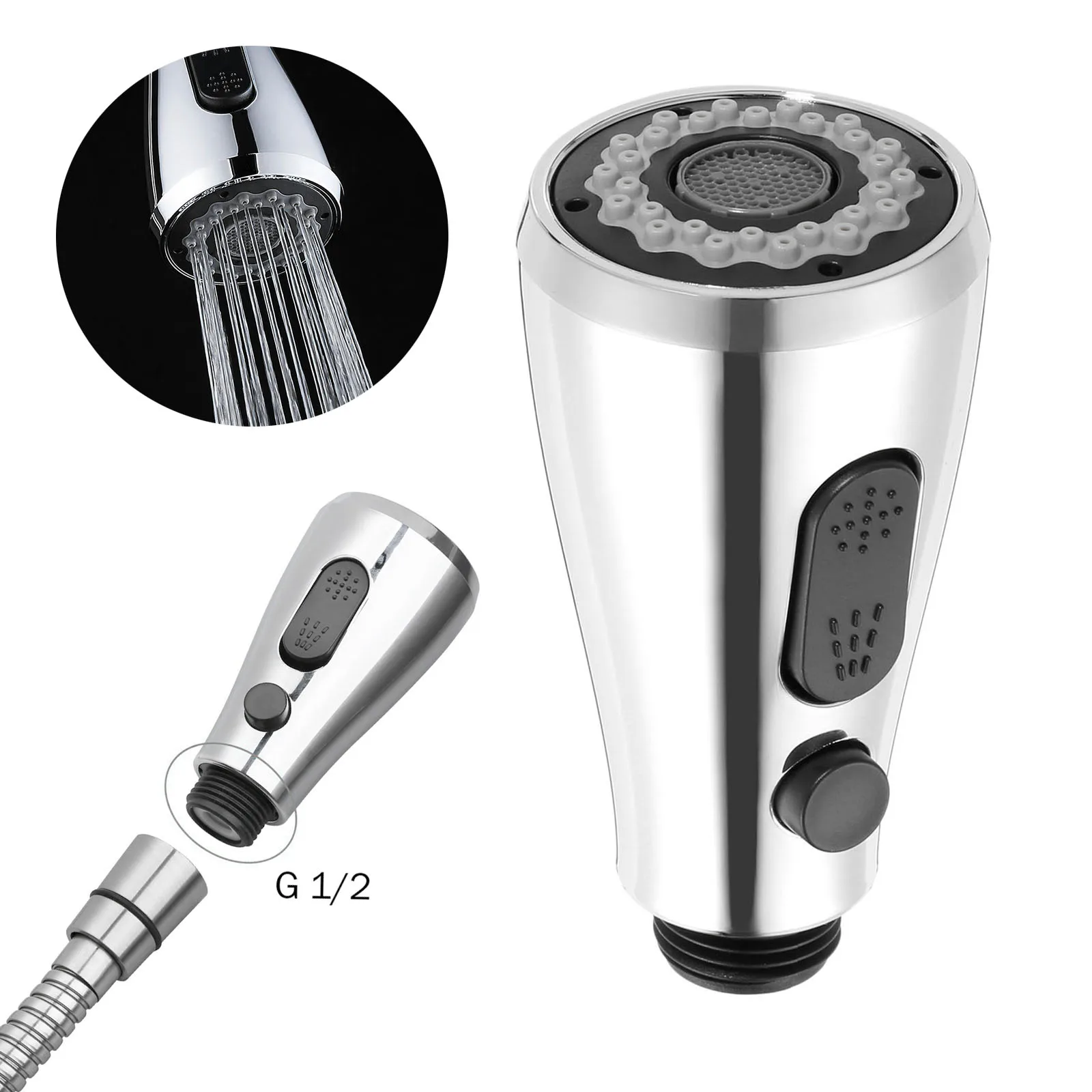 Kitchen Pull Out Down Sprayer Faucet Spray Shower Head Water Saving Water Tap Faucet Bathroom Accessories Kitchen Pull Out Down Sprayer Faucet Spray Shower Head Water Saving Water Tap Faucet Bathroom Accessories