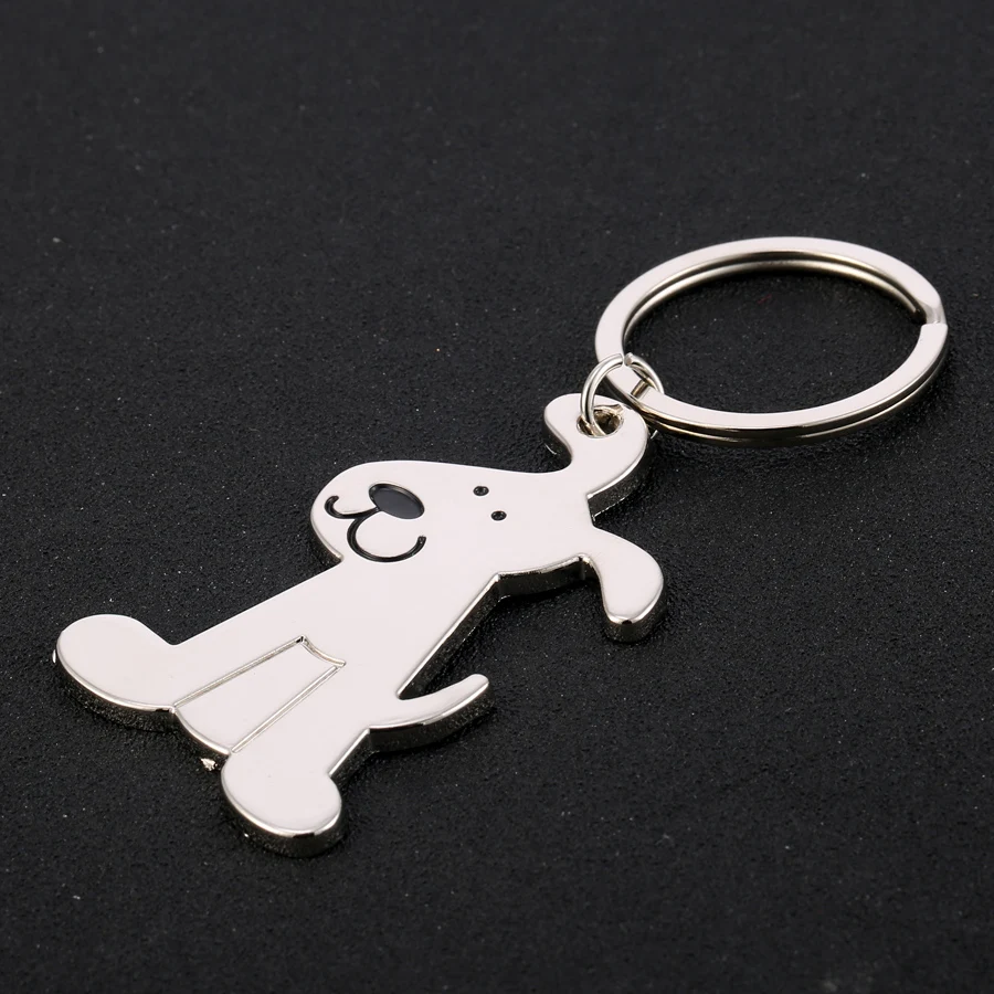 Creative Casual Metal Animal Dog Key Chains Ring Holder Fashion Trinket