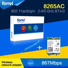 Fenvi Новый Dual Band ноутбука Wlan Wi-Fi Сети Для Intel Wireless-AC 8265 8265NGW 802.11ac NGFF 867 Мбит WI-FI + Bluetooth 4.2 карты