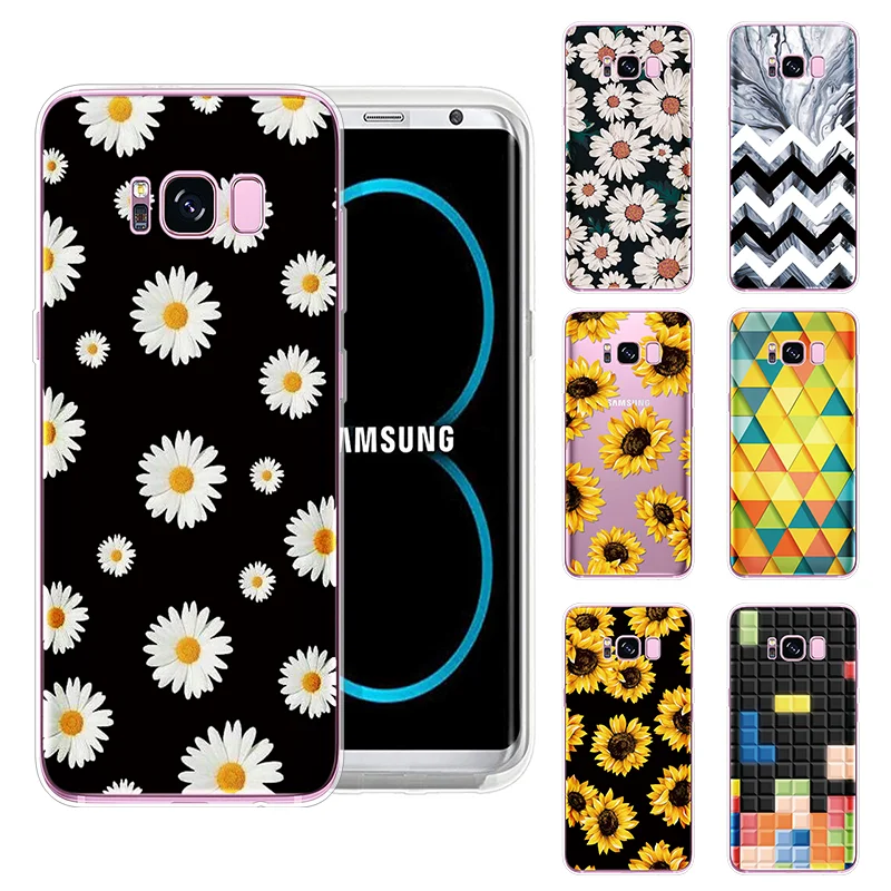 

Soft Sunflower Cover For Samsung Galaxy Note 8 9 J5 J7 Prime S6 S7 Edge S8 S9 Plus A3 A5 2017 A6 A7 A8 2016 2018 M10 TPU Case