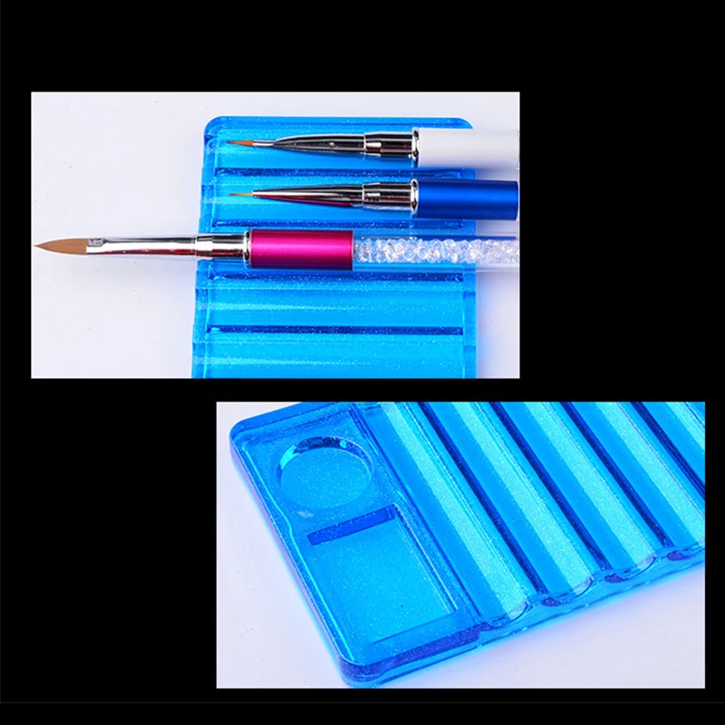 1 шт. пластиковая кисть для рисования ногтей, держатель для ручек, многофункциональная стойка для хранения ногтей, очиститель, дисплей, аксессуары для маникюра, инструменты