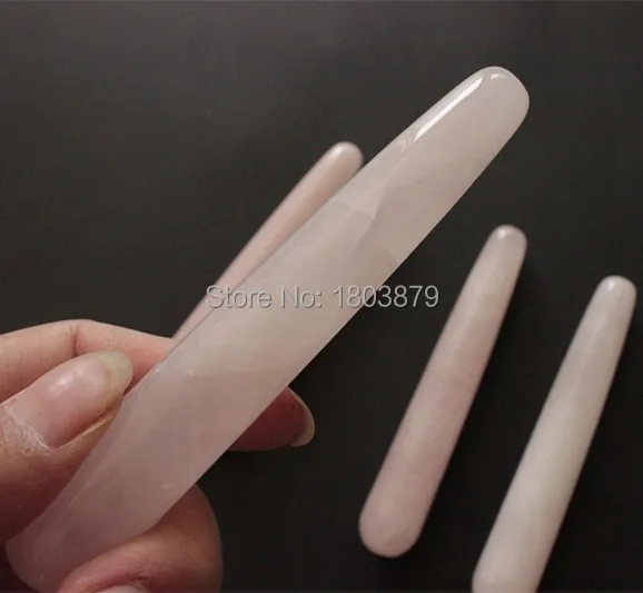 small 100% Natural Rose Quartz Yoni Wands Body Massager Wands Toys for Adult for Women Health Care 4