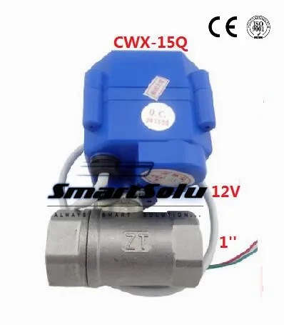

Free Shipping CWX-15Q 1'' Stainless Steel Electric Ball Valve Water 12V Voltage,Motor Operated Ball Valve DN25