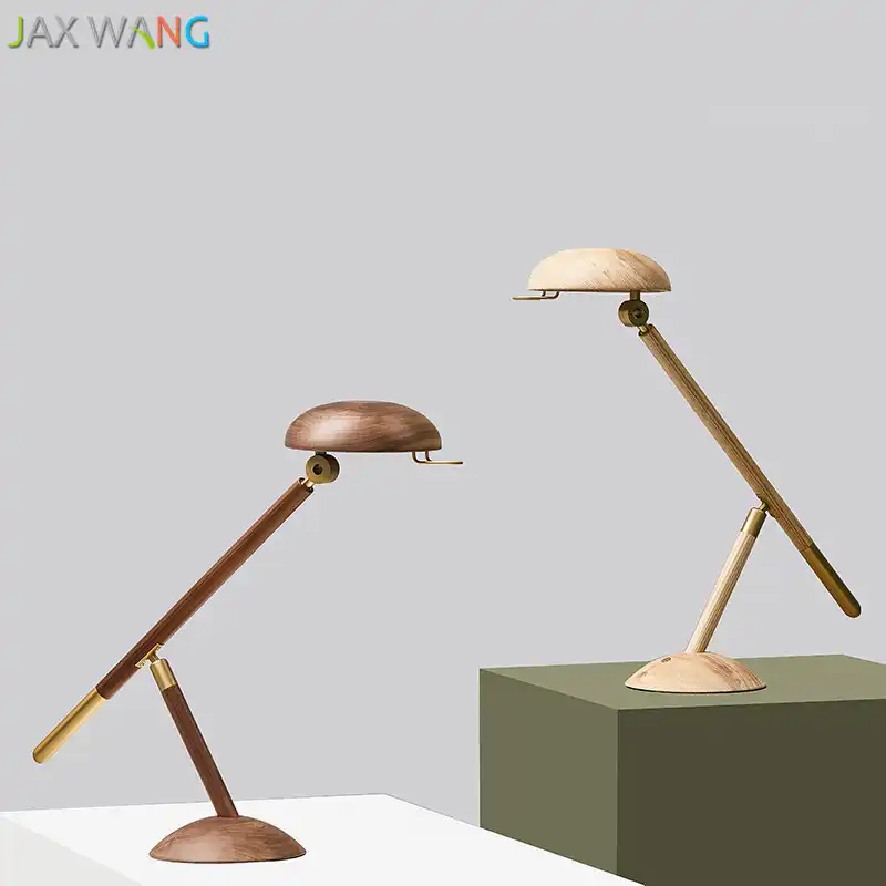 walnut desk lamp