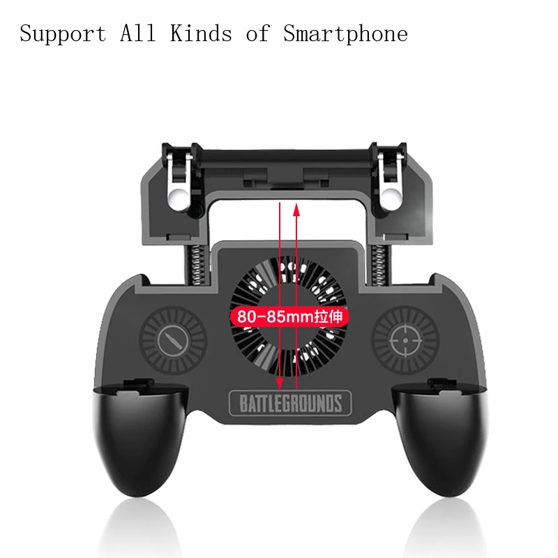 Pubg Controller Gamepad Pubg Mobile Trigger L1R1 Shooter Joystick Game Pad Phone Holder Cooler Fan with 2000/4000mAh Power Bank