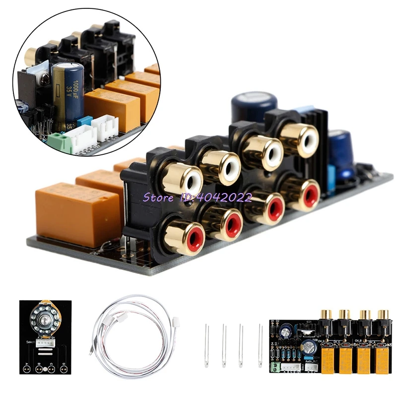 Audio Input Signal Selector Relay Board/Signal Switching Amplifier Board + RCA