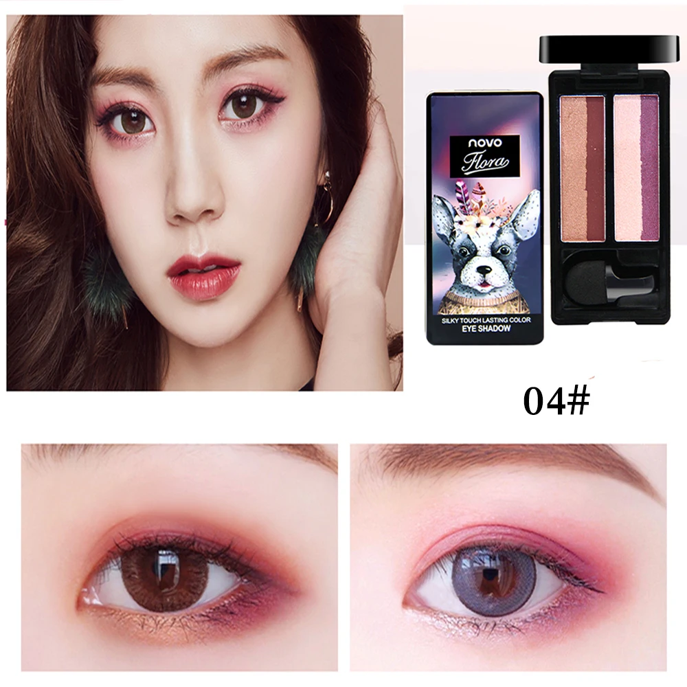 NOVO brand new dual gradient color eye shadow palette waterproof long ...