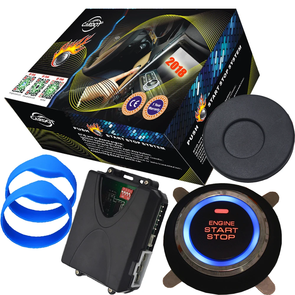 

rubber wrist transponder invisible alarm system ignition start stop button remote start stop engine by car alarm remote control