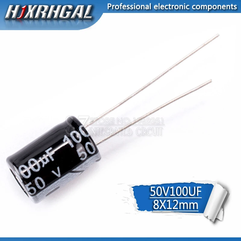 50 шт. высокое качество 50V100UF 8*12 мм 100 мкФ 50V электролитический конденсатор