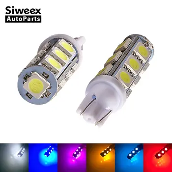 

2Pcs/Lot T10 13 SMD 5050 Car Led Side Turn Signal Lights DC 12V 194 168 W5W Wedge Bulbs Interior Lamps 360 Degrees 6 Colors