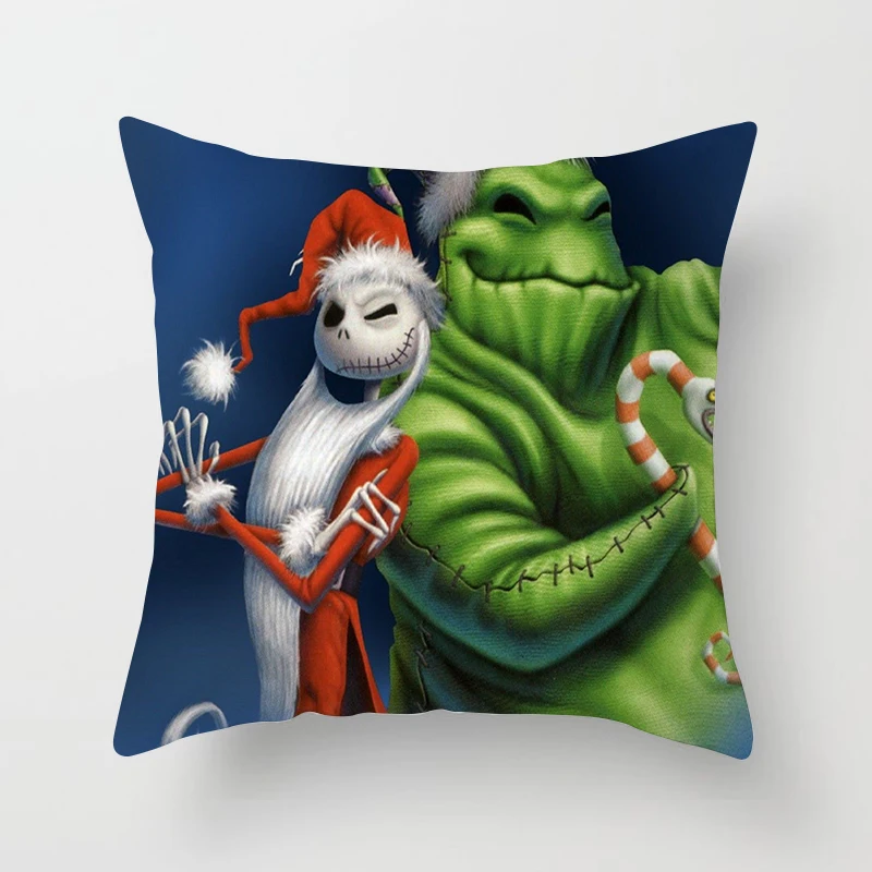 ZENGIA Nightmare Before Christmas Cushion cover GHOST Pillow cover Polyester Horror Throw pillows Sofa Decorative Pillow case