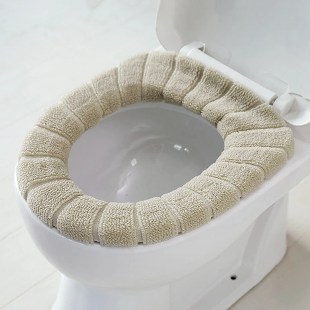 Warm Soft Toilet Cover Seat Lid Pad Bathroom Closestool Protector Xmas Decor 