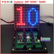 P10 из светодиодов модуль rgb санан чип + sunmoon ic + 6500 nits яркость + собрать из светодиодов на открытом воздухе тв hd дисплей полный цвет P10 модуль
